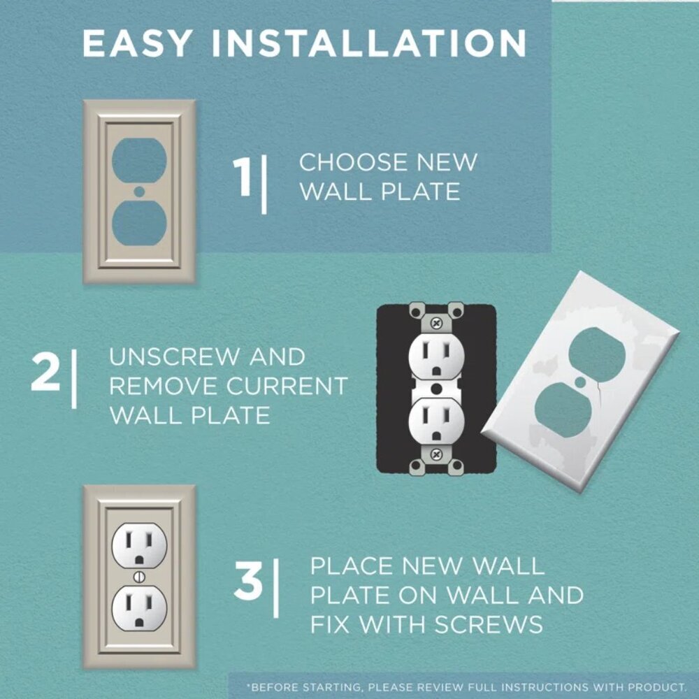 24 Franklin Brass Classic Architecture 1-Gang Duplex Outlet Wall Plate 3 Pack - Picture 2 of 3